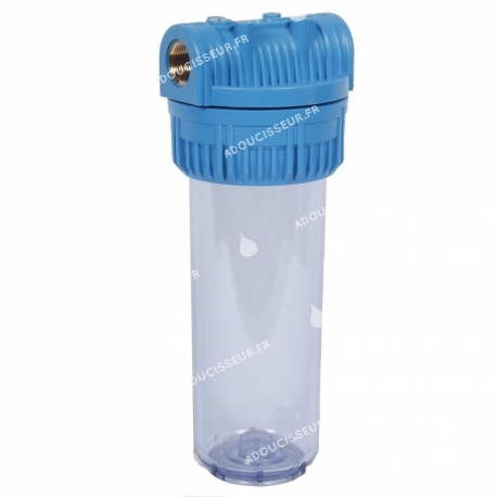 Porte filtre transparent pour filtration de l'eau