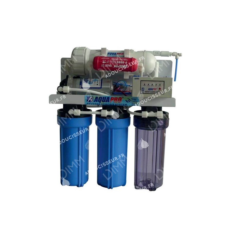 Osmoseur à débit direct - 400 GPD (1514 L/j) avec pompe booster + rinçage