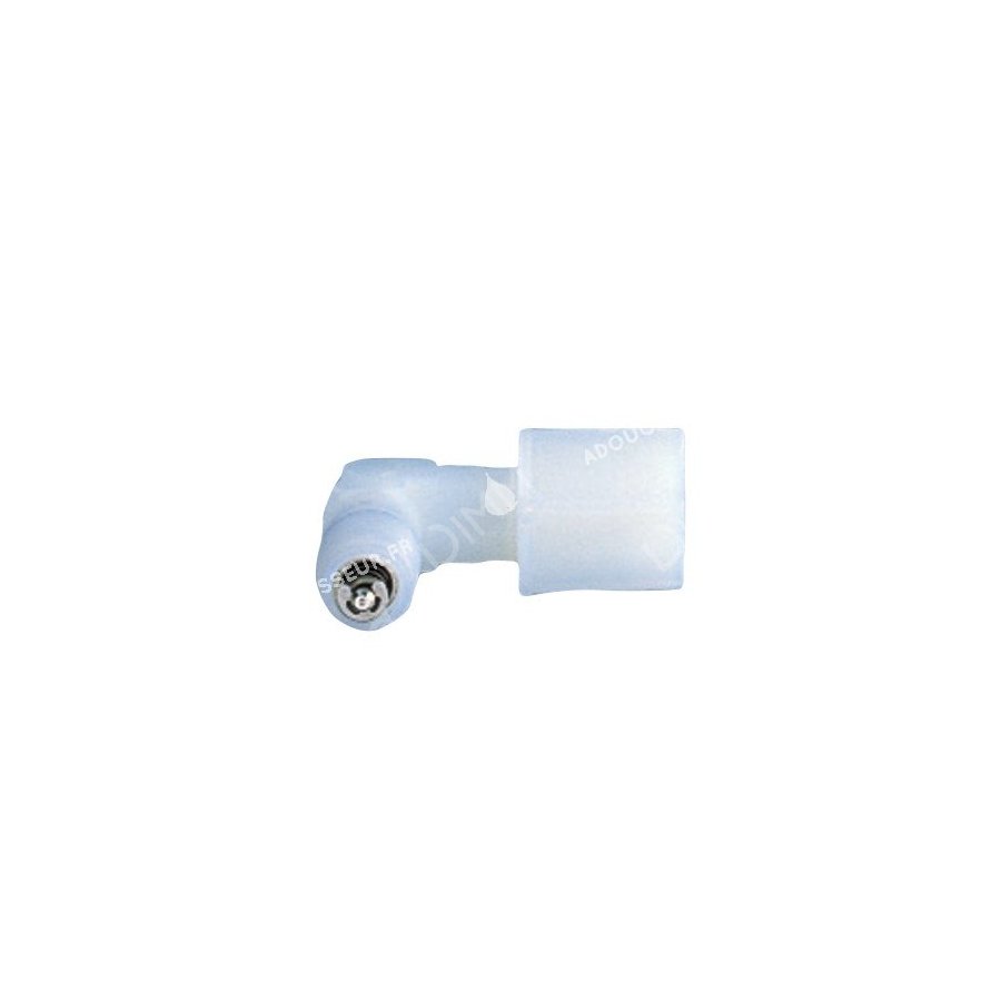 Clapet anti-retour coudé 1/4'' x mâle 1/8''