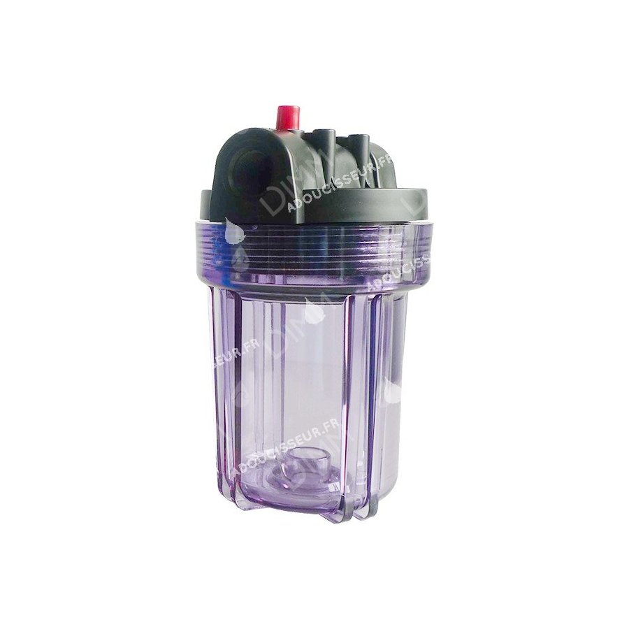 Porte-filtre AQF 5'' transparent - raccordement 1/2''