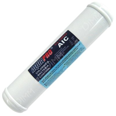 Cartouche en ligne charbon actif + argent 11'' x 21/2'' - raccordement 1/4''