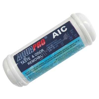 Cartouche en ligne charbon actif 6'' x 21/2'' - raccordement 1/4''