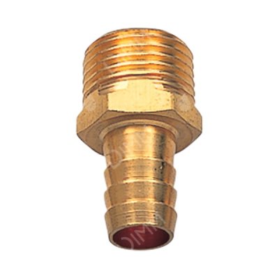 Connecteur d'évacuation en laiton mâle 3/8'' avec barbelure 3/8''