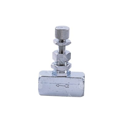 Vanne à pointeau chromée 1/4'' avec réglage
