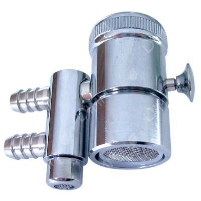 Vanne de dérivation avec tirette + 2 barbelures - tubing 1/4''