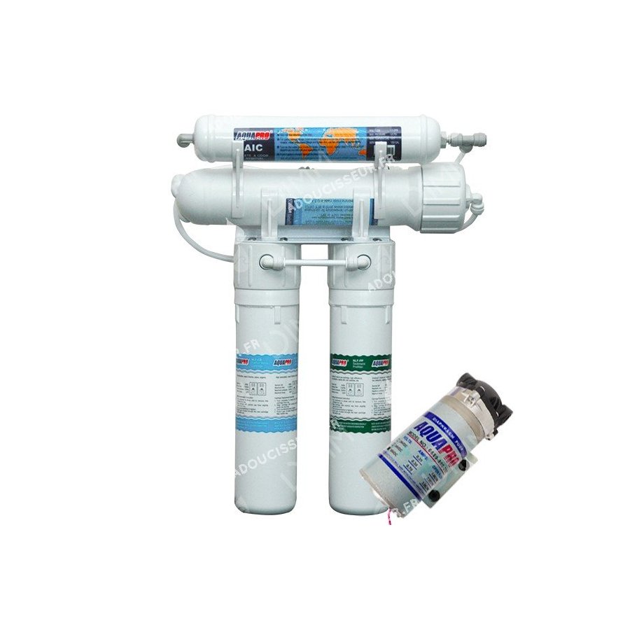 Osmoseur NL-RO4 - 75 GPD (284 L/j) avec pompe booster