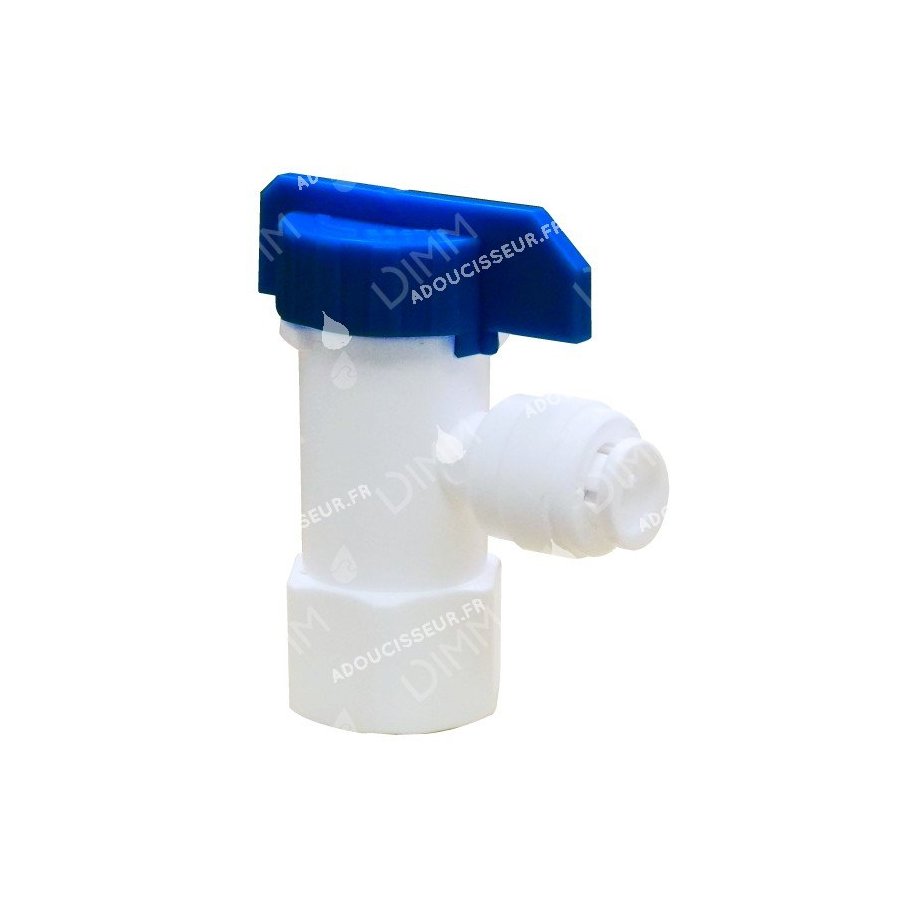 Vanne à bille 1/4'' x femelle 1/4'' avec raccord JG