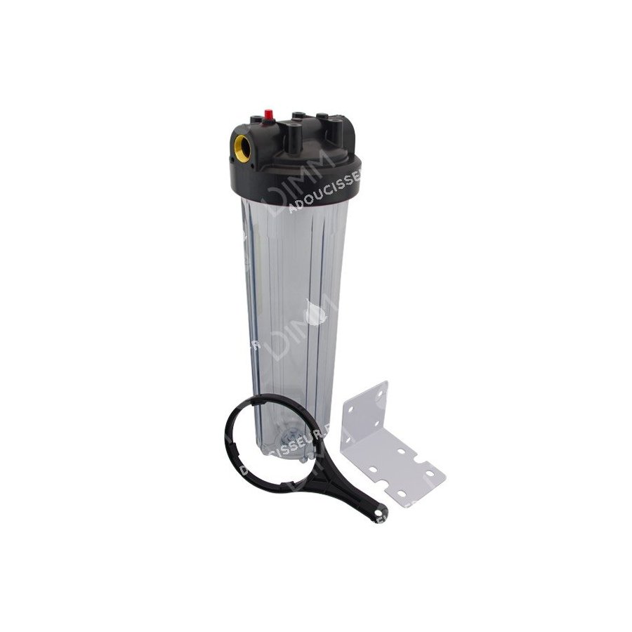Porte-filtre AQF Big Blue 20'' avec accessoires - raccordement en laiton 1''