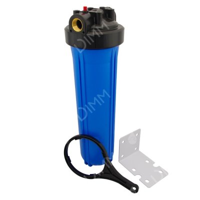 Porte-filtre AQF Big Blue 20'' avec accessoires - raccordement en laiton 1''