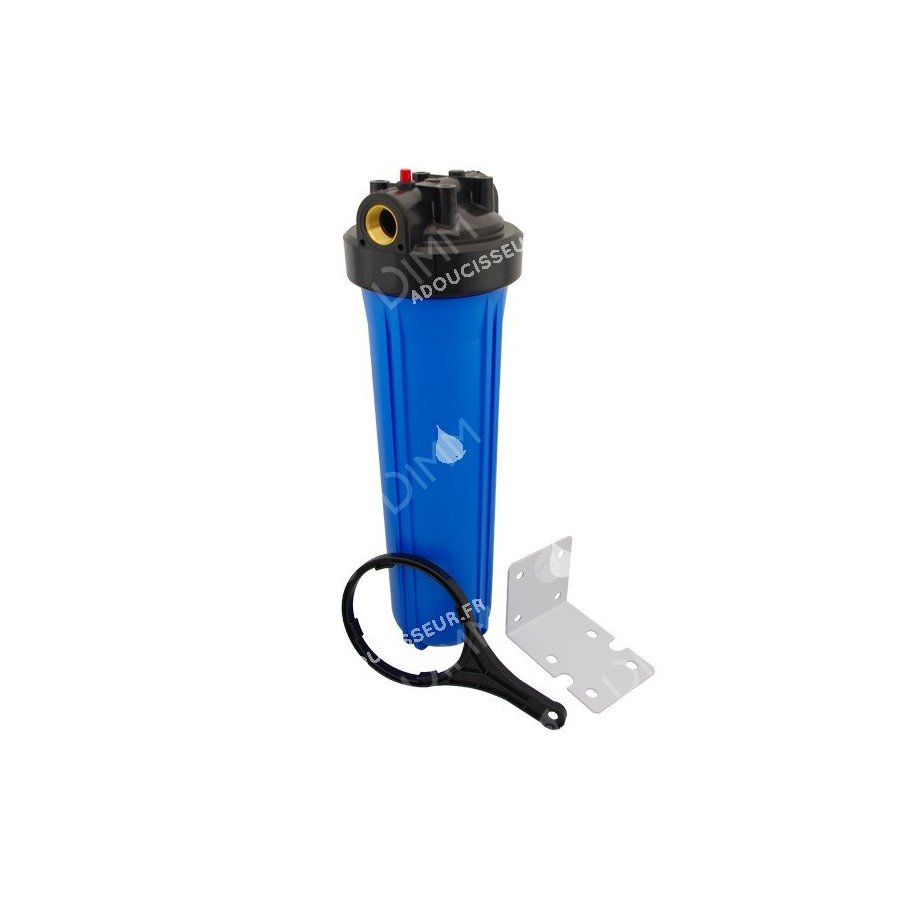 Porte-filtre AQF Big Blue 20'' avec accessoires - raccordement en laiton 1''