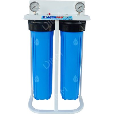 Système jumelé Big Blue 20'' avec manomètres verticaux - raccordement 1''