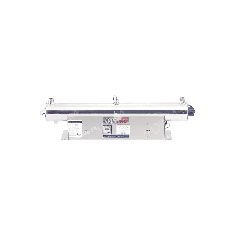Stérilisateur UV horizontal 24 GPM (5450 L/h) avec compteur horaire + moniteur