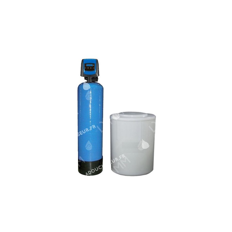 Adoucisseur bibloc 125L - vanne Fleck 5800 LXT volumétrique électronique