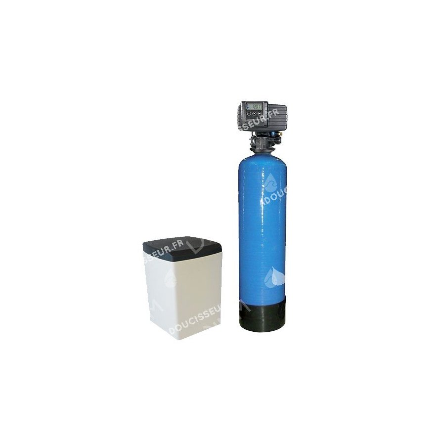Adoucisseur bibloc 10L - vanne Fleck 5600 SXT volumétrique électronique