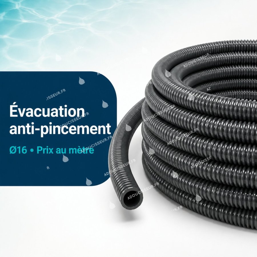 Tuyau d'évacuation pour adoucisseur d'eau