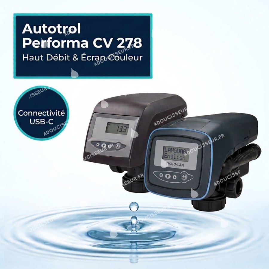 Vanne Autotrol Performa CV 278 Easy-IQ Écran Couleur