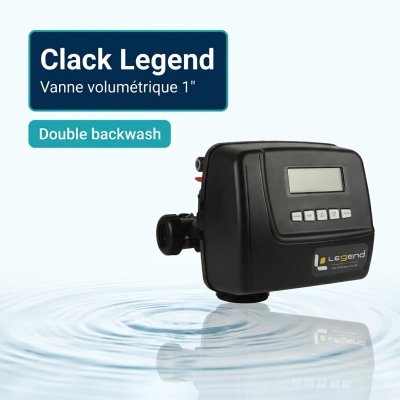 Vanne Clack Legend WS1CE volumétrique électronique 1 pouce