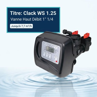 Vanne Clack WS 1.25 électronique 1 1/4" (Programmateurs TC, EI ou CI)