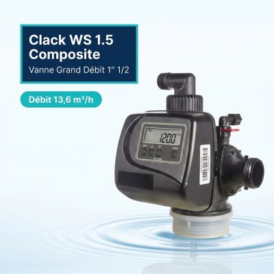 Vanne Clack WS1.5 électronique 1 1/2" Composite (Timers EI, CI)