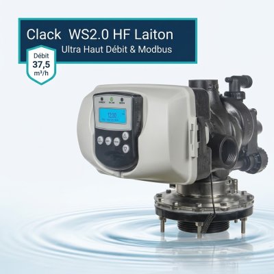 Vanne Clack WS2.0 HF Laiton 2" (Ultra Haut Débit & Modbus RS485)