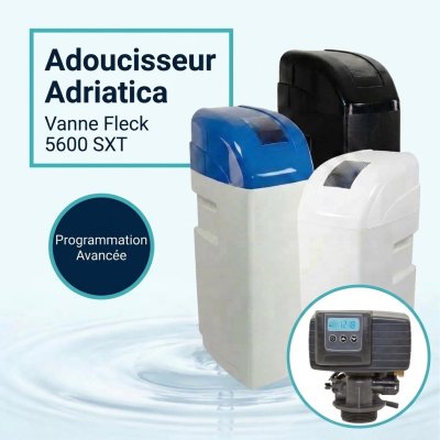 Adoucisseur Adriatica 10 à 30 L - vanne Fleck 5600 SXT électronique