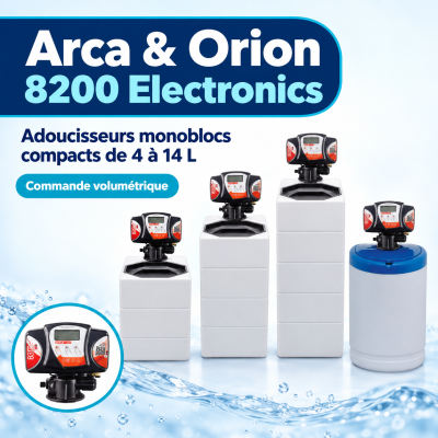 Adoucisseur compact Arca & Orion 8200 Electronics – 4 à 14 L