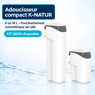 Adoucisseur compact K‑NATUR à vanne volumétrique Floteck 59