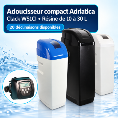 Adoucisseur compact Adriatica à vanne Clack WS1CI