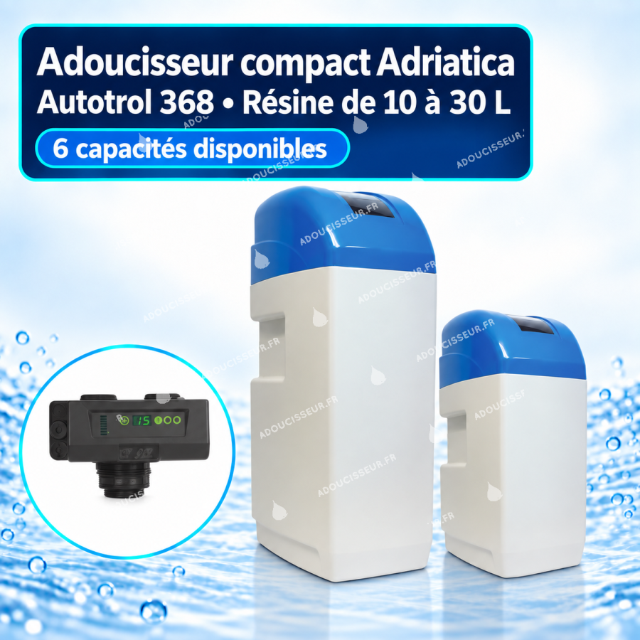 Adoucisseur compact Adriatica à vanne Autotrol 368