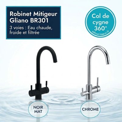 Robinet mitigeur 3 voies Gliano BR302