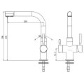 Robinet mitigeur 3 voies Gliano BR302