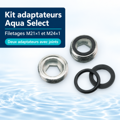 Kit adaptateurs M21×1 et M24×1 pour filtre Aqua Select