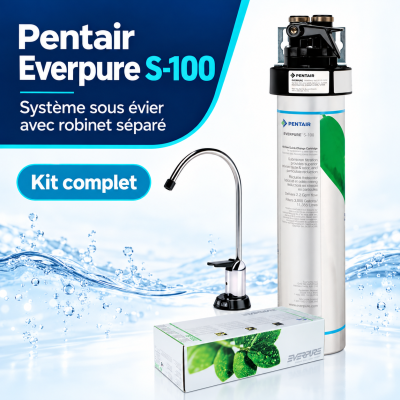 Système de filtration d’eau Pentair Everpure S‑100 avec robinet