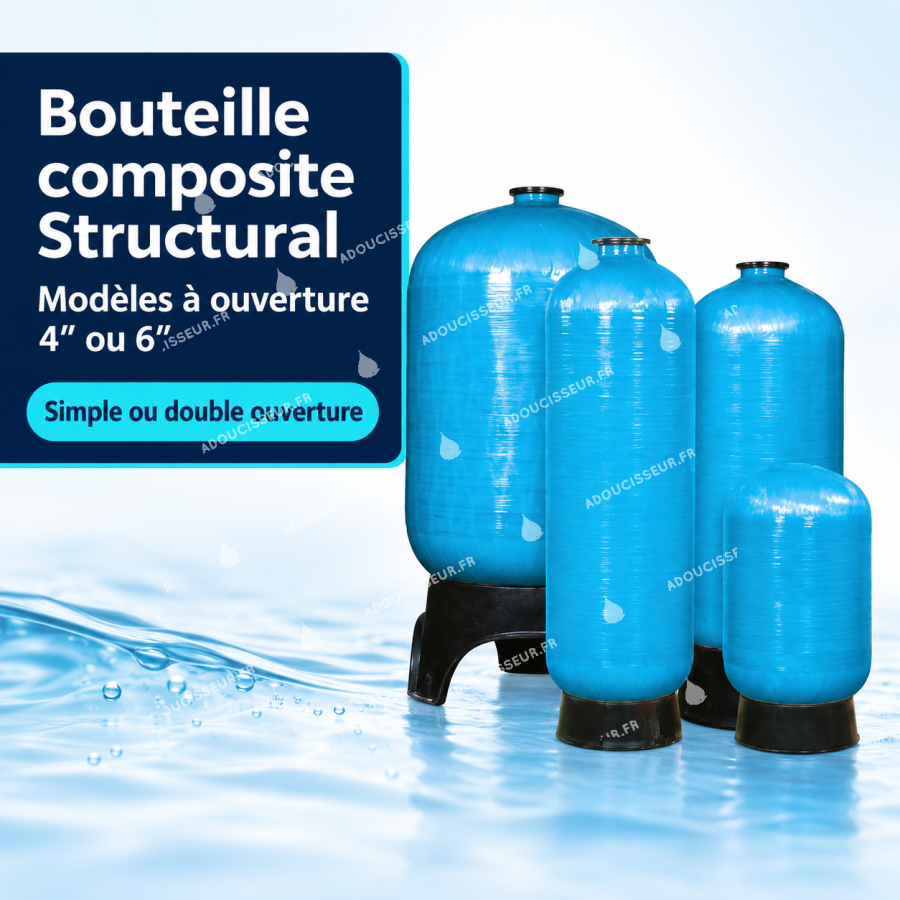 Bouteille composite Structural pour filtration et traitement de l’eau