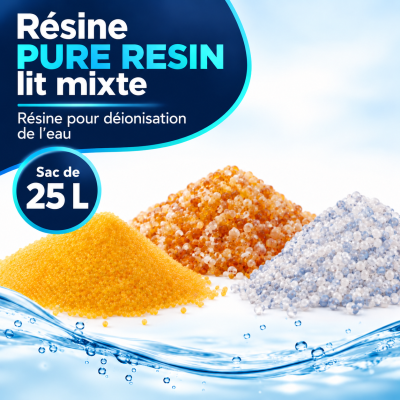 Résine lit mixte PURE RESIN 60/40 pour déionisation — sac de 25 L