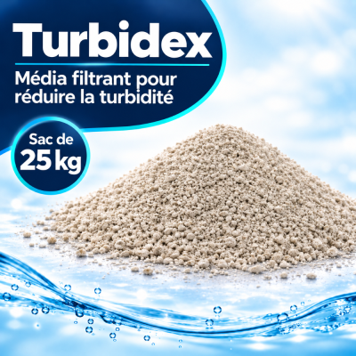 Turbidex — média filtrant pour la turbidité, sac de 25 kg