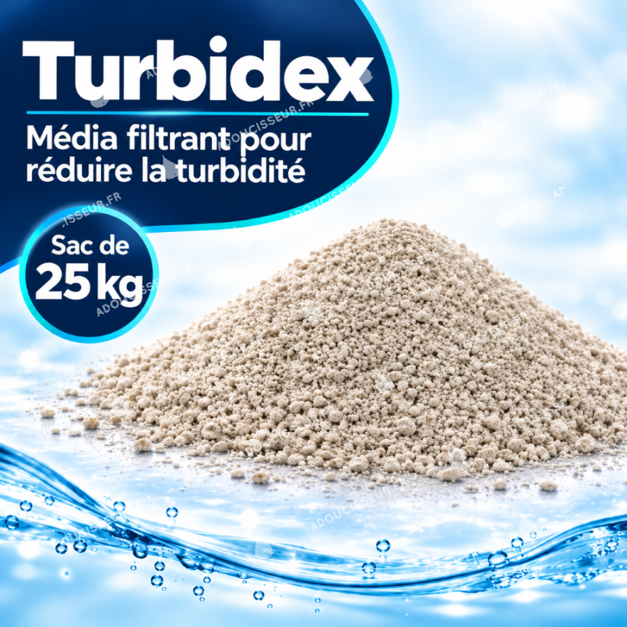 Turbidex — média filtrant pour la turbidité, sac de 25 kg