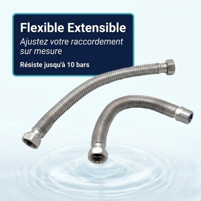 Flexible extensible en acier inoxydable