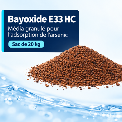 Bayoxide E33 HC — média filtrant pour l’arsenic — sac de 20 kg