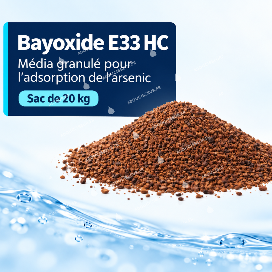Bayoxide E33 HC — média filtrant pour l’arsenic — sac de 20 kg
