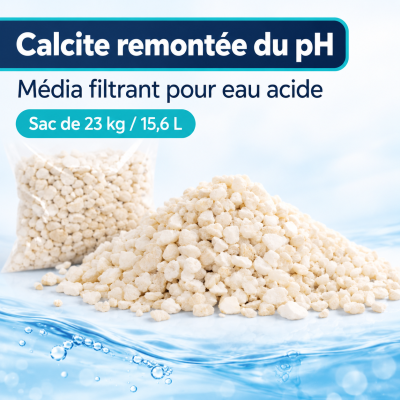 Calcite pour remontée du pH — sac de 23 kg / 15,6 L