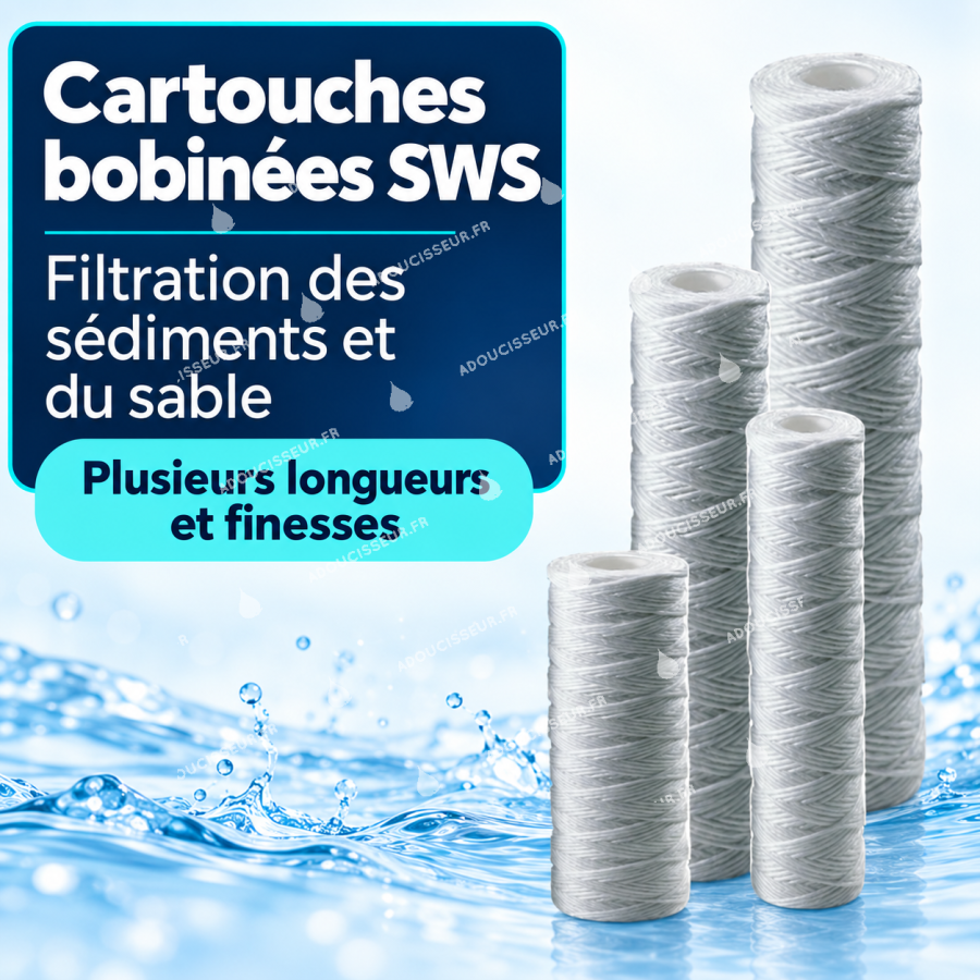 Cartouches filtrantes bobinées SWS — de 5″ à 60″, de 1 à 100 µm