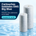 Cartouches bobinées SWS Big Blue — 10″ et 20″, filtration des sédiments