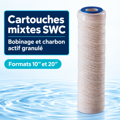 Cartouches mixtes SWC bobinées avec charbon actif granulé — 10″ et 20″