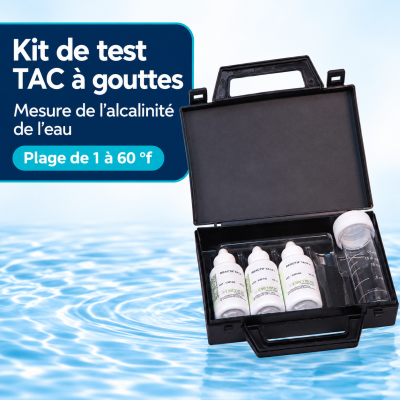 Kit de test TAC à gouttes — mesure de l’alcalinité de l’eau de 1 à 60 °f