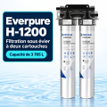 Everpure H-1200 — système de filtration sous évier à deux cartouches