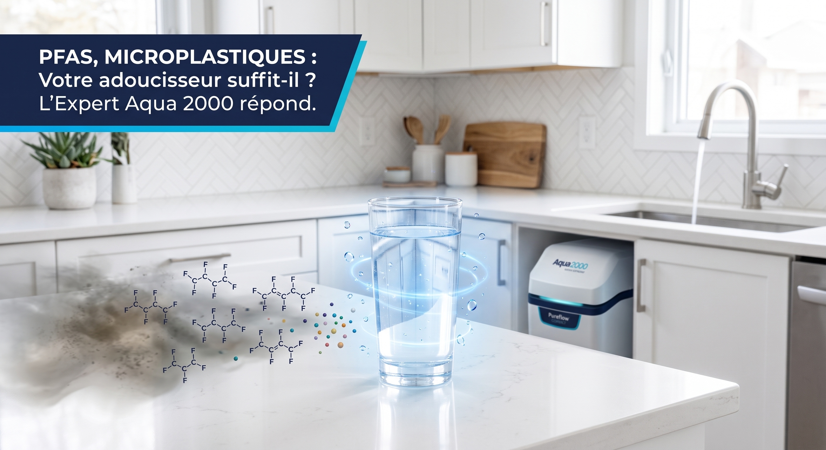 PFAS et Microplastiques dans l'eau du robinet en 2026 : Votre adoucisseur peut-il vous protéger ?