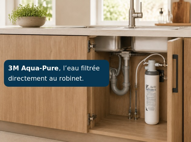 Purificateur d&rsquo;eau sous &eacute;vier 3M Aqua-Pure AP Easy Cyst-FF